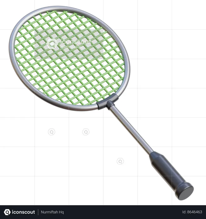 Badminton Racquet  3D Icon