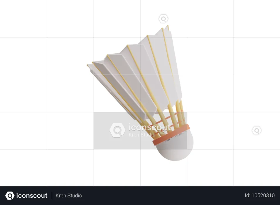 Badminton Shuttlecock  3D Icon