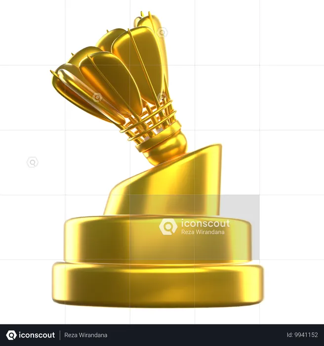 Badminton Trophy  3D Icon