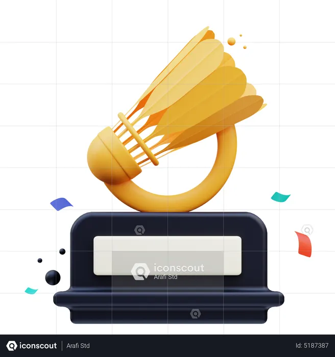 Badminton Trophy  3D Icon