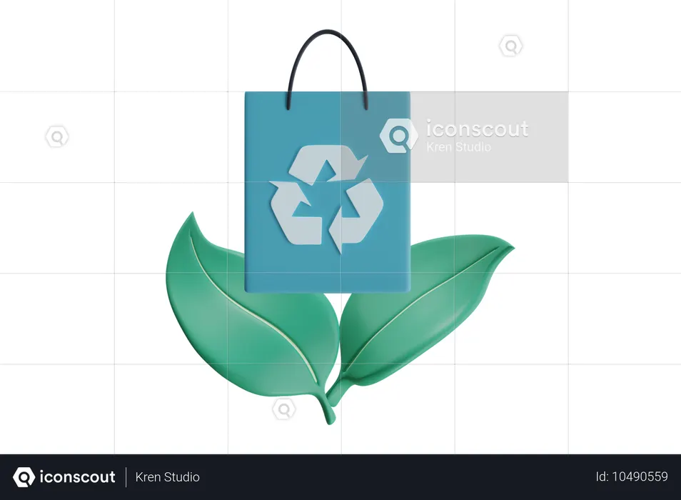 Bag Recycle  3D Icon