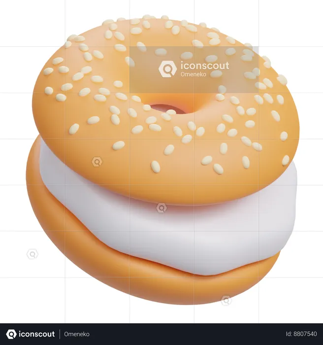 Bagel  3D Icon