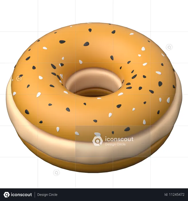 Bagel  3D Icon