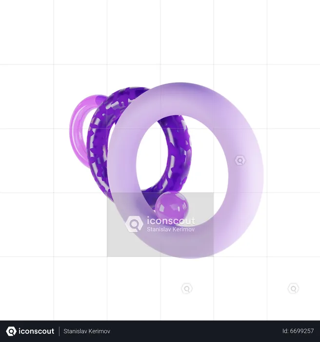Bagel Chart  3D Icon