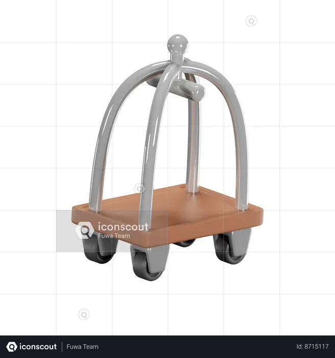 Baggage Cart  3D Icon