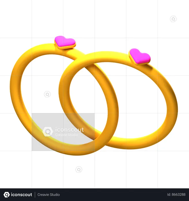 Bague de couple  3D Icon