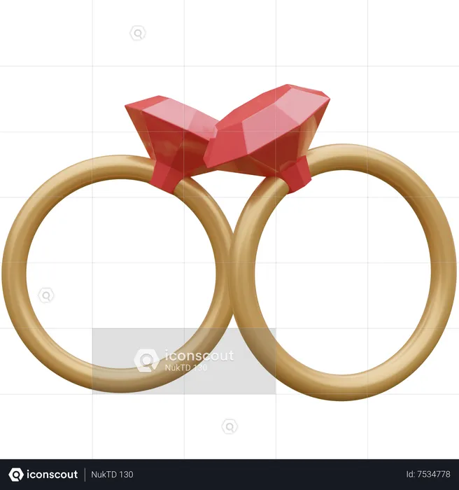 Bague de fiançailles  3D Icon