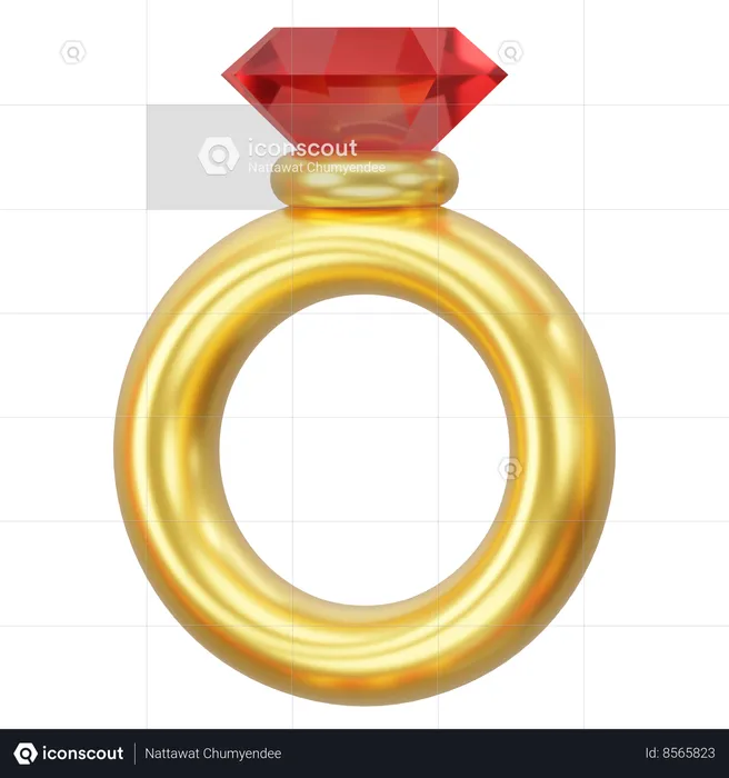 Bague de diamant  3D Icon