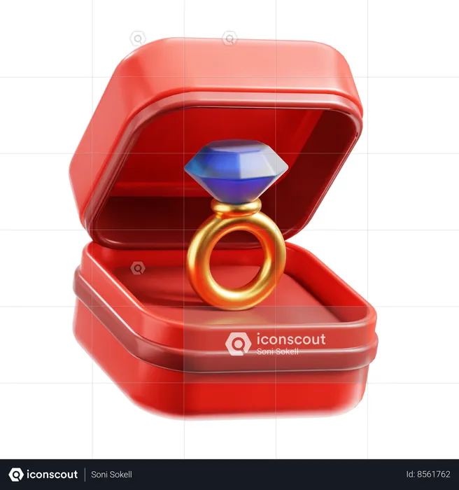 Bague de diamant  3D Icon