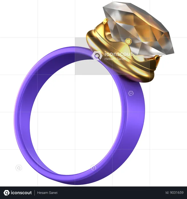 Bague de diamant  3D Icon