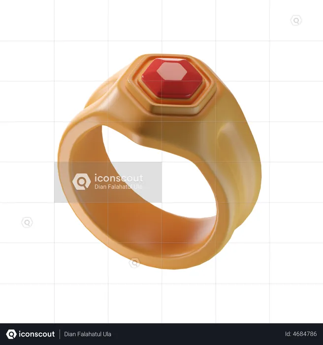 Bague de diamant  3D Icon