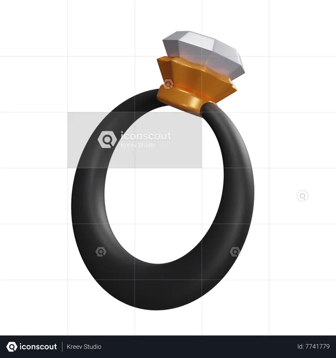 Bague de diamant  3D Icon