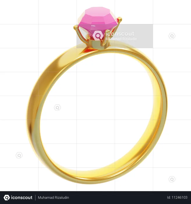 Bague de diamant  3D Icon