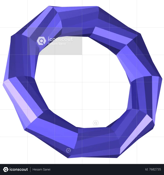 Forme abstraite d'anneau  3D Icon