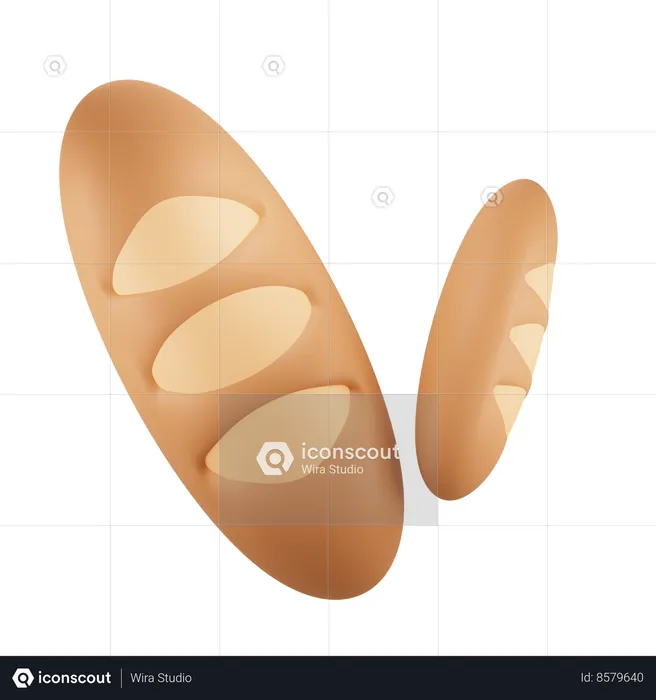 Baguette  3D Icon