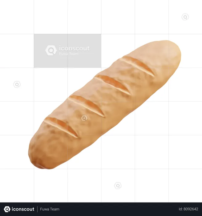 Baguette  3D Icon