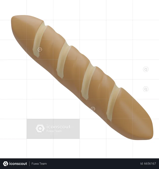 Baguette  3D Icon