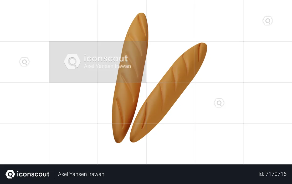 Baguette  3D Icon