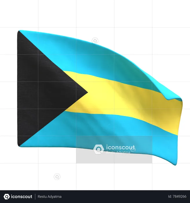 Bahamas Flag Flag 3D Icon