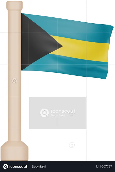 Bahamas Flag Flag 3D Icon