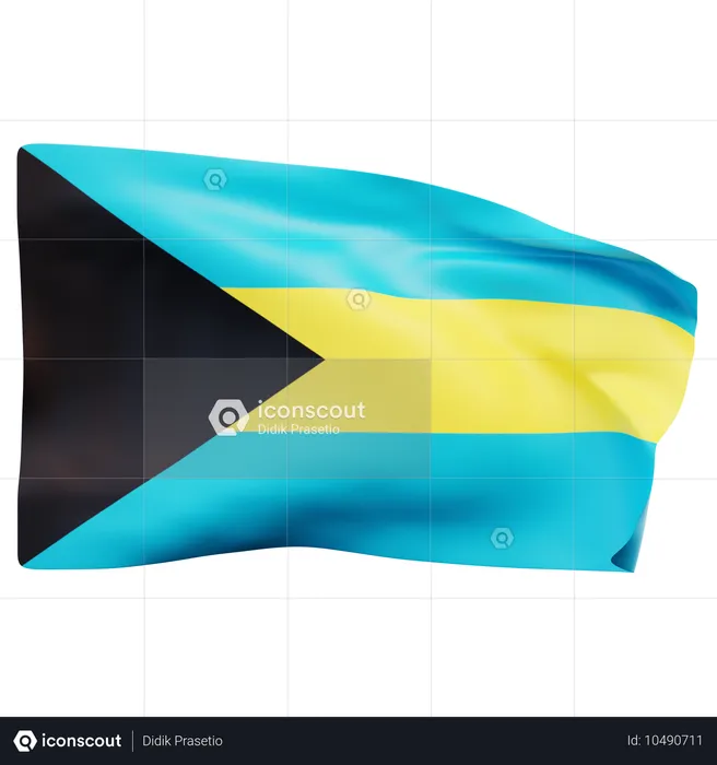 Bahamas-Flagge Flag 3D Icon