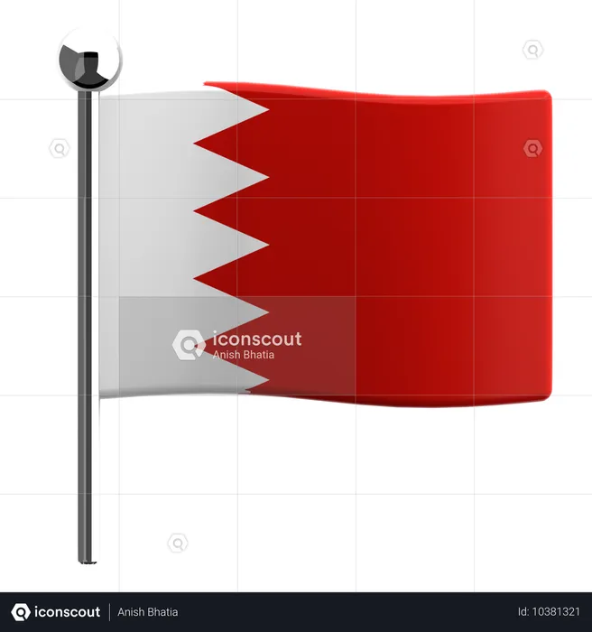 Bahrain Flag 3D Icon