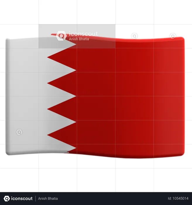 Bahrain Flag 3D Icon