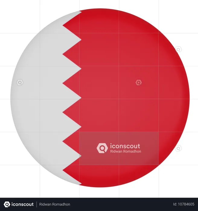 Bahrain Flag 3D Icon