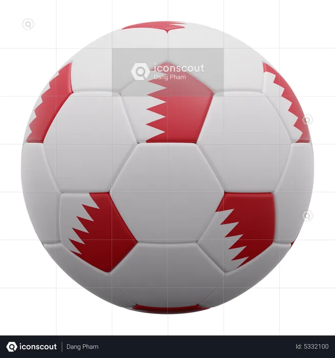 Bahrain Ball Flag 3D Icon
