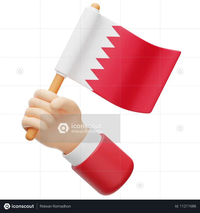 Bahrain Flag Flag 3D Icon