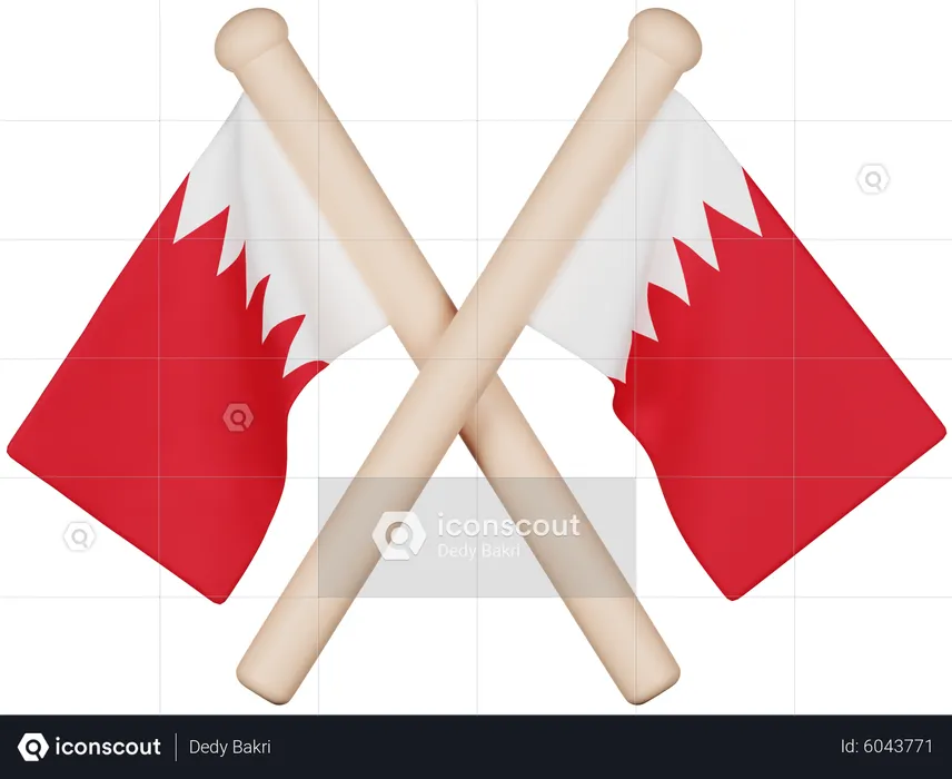 Bahrain Flag Flag 3D Icon