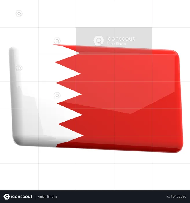 Bahreïn Flag 3D Icon