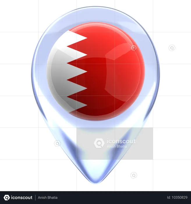 Bahrein Flag 3D Icon