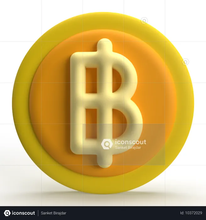 Baht  3D Icon