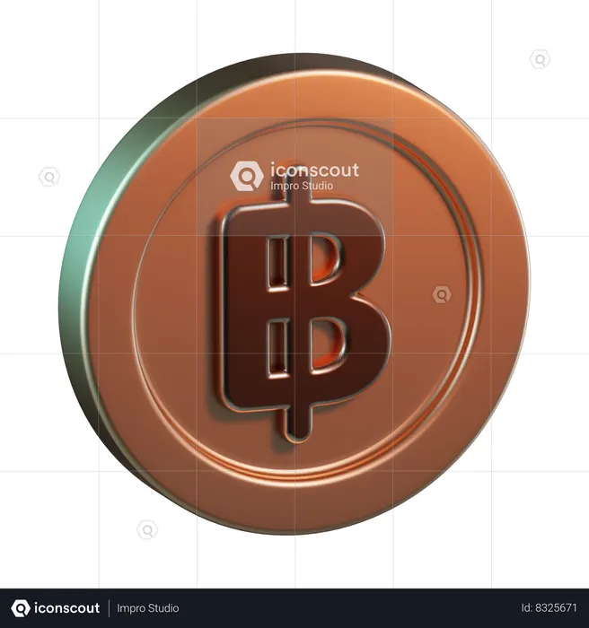 Baht  3D Icon