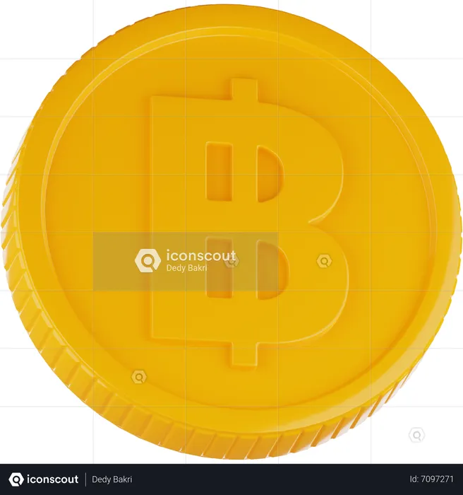 Baht  3D Icon