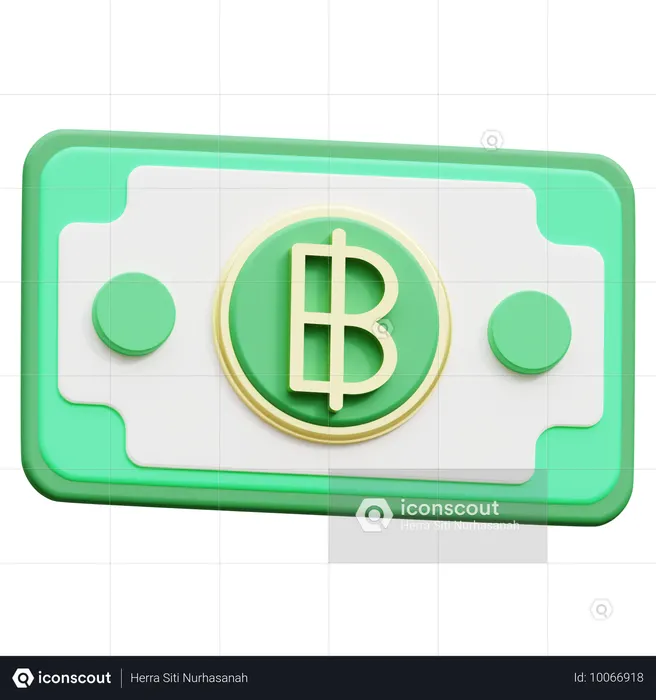 Baht  3D Icon