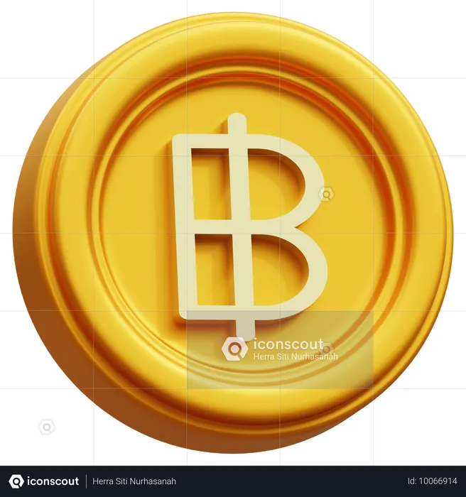 Baht  3D Icon