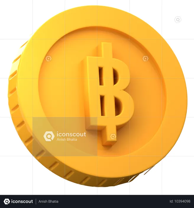 Baht  3D Icon