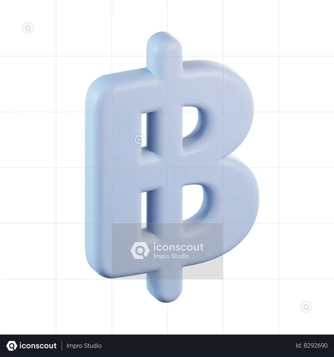 Baht Currency  3D Icon