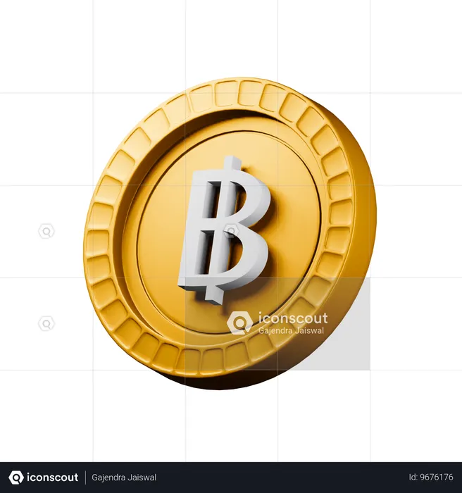 Baht tailandês  3D Icon