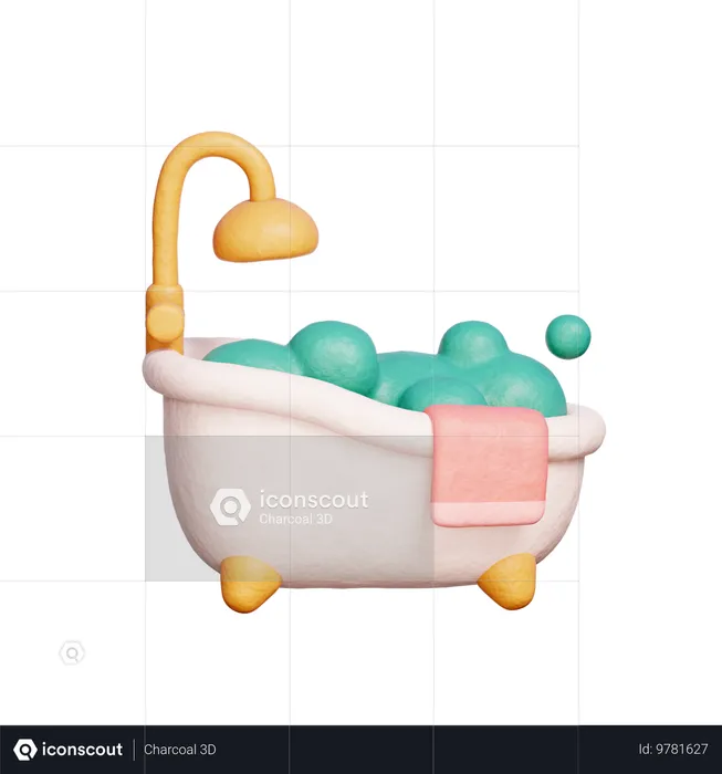 Baignoire  3D Icon