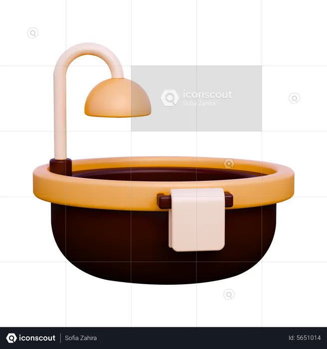 Baignoire  3D Icon