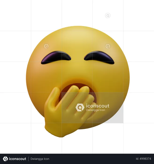 Bâillement Emoji 3D Icon