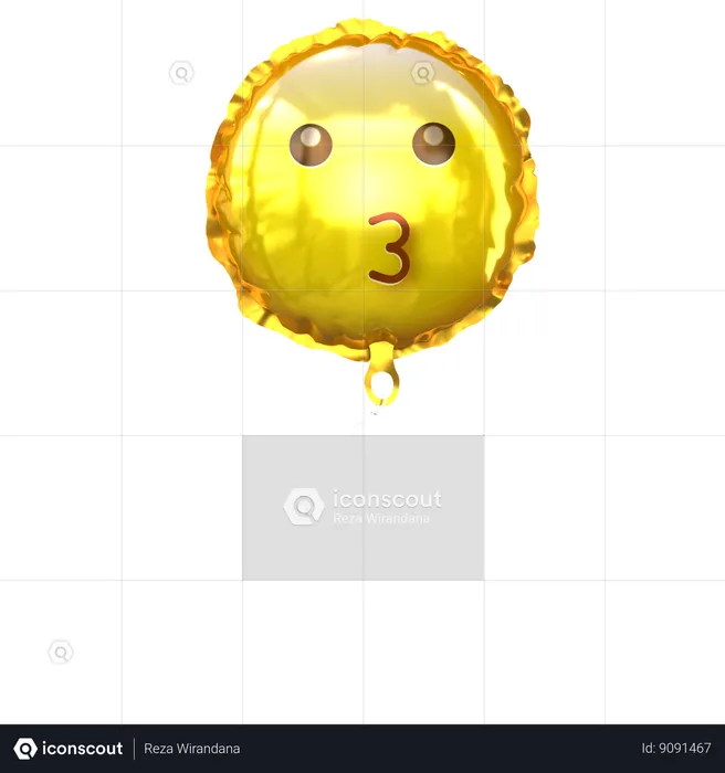 Baiser un ballon emoji Emoji 3D Icon