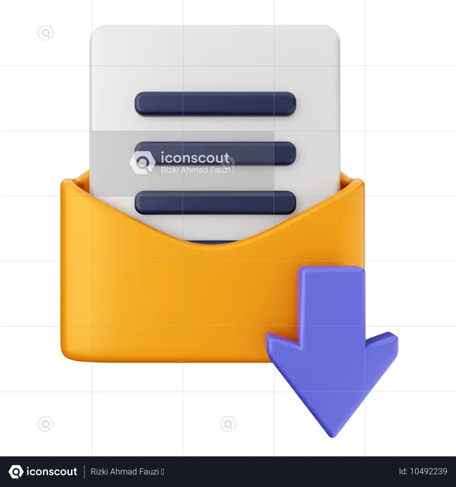 Baixar mensagem de e-mail  3D Icon