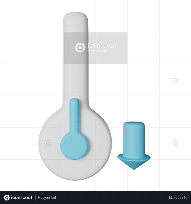 Baja temperatura  3D Icon