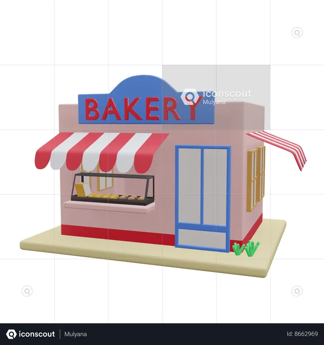 Bakery Building  3D Icon