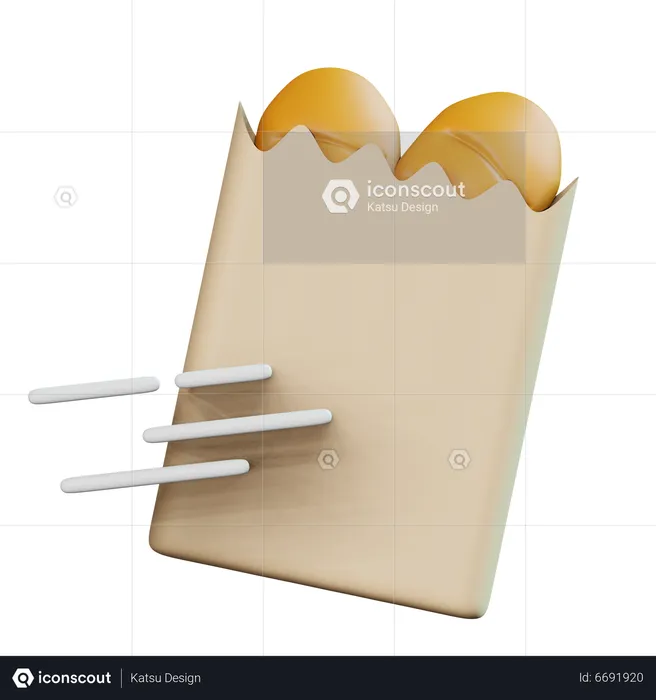 Bakery Food Delivery  3D Icon
