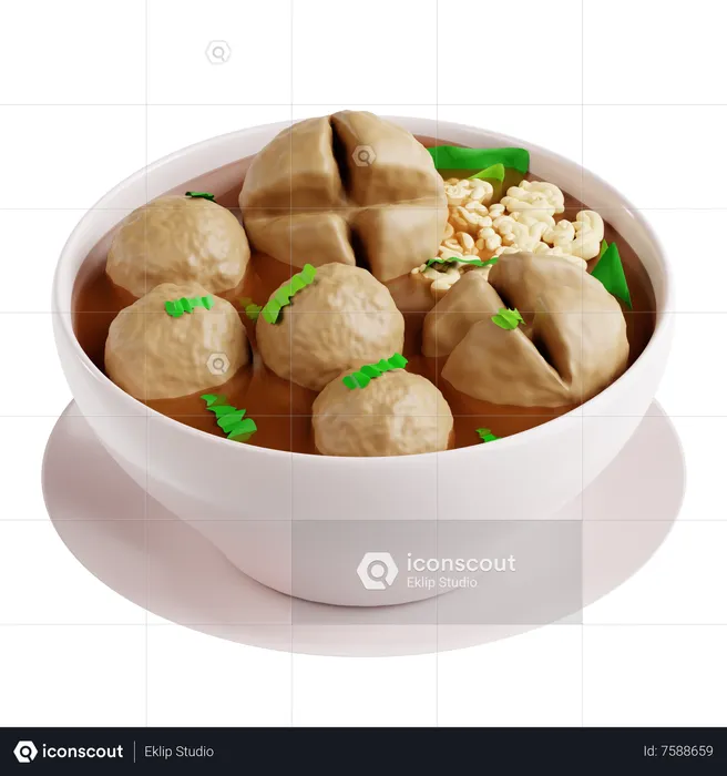 Bakso  3D Icon